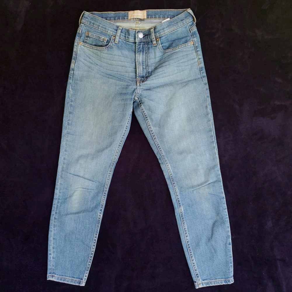 Everlane Blue Denim Ankle Jeans Size 27 Light Wash High Rise